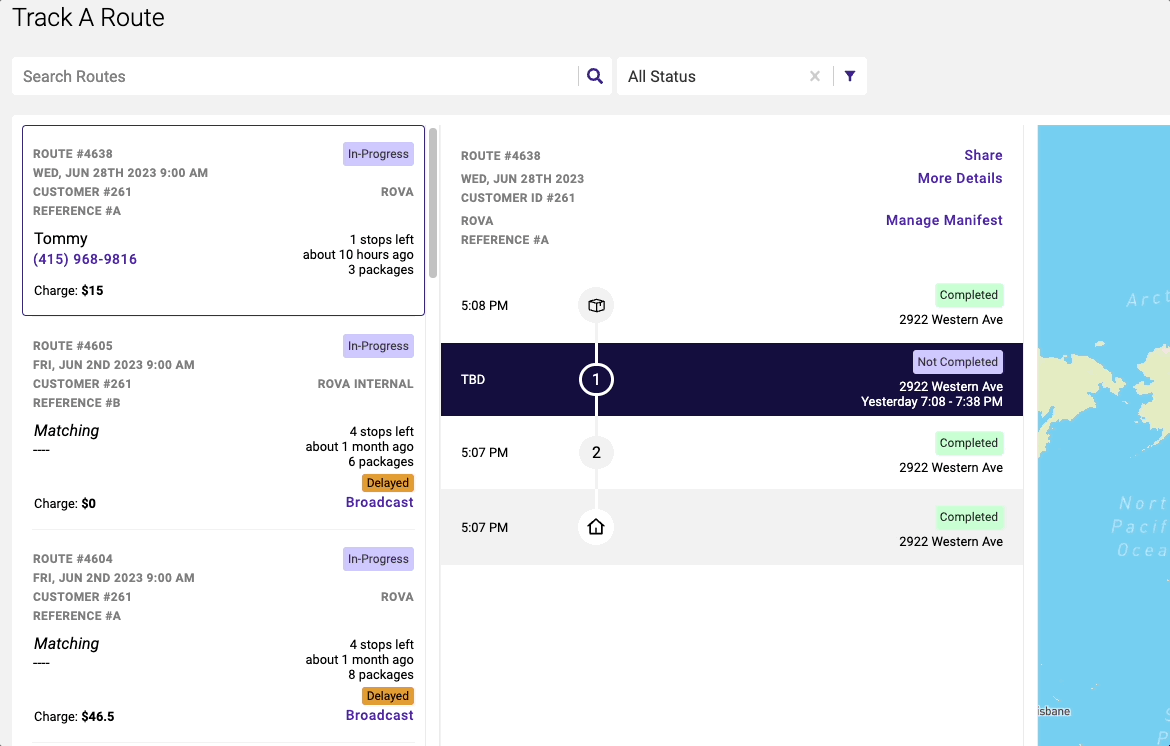 How to Cancel a Route in the Portal — illustration